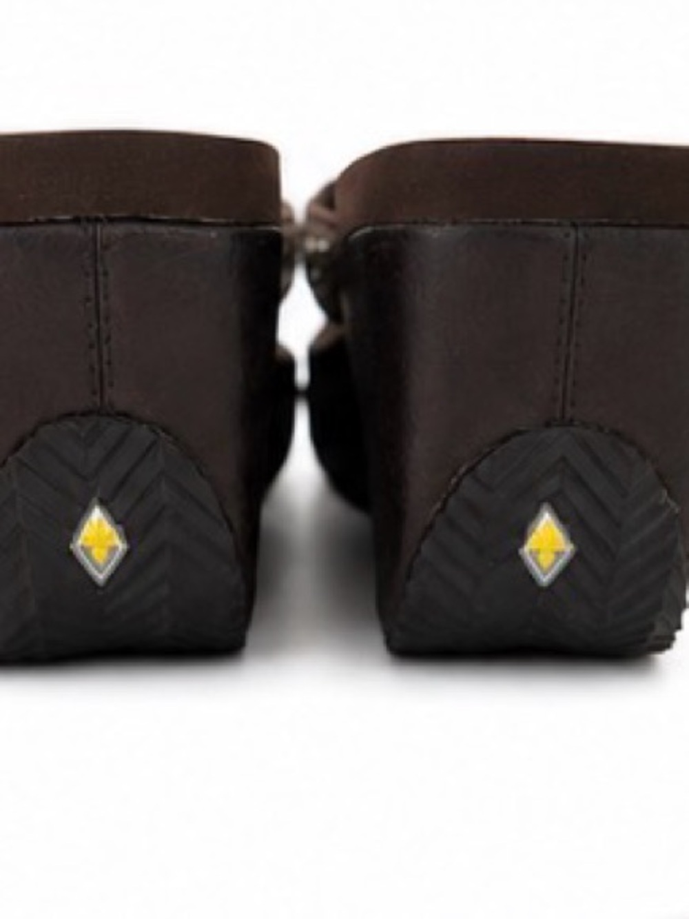 Volatile Brown Wedge Thong Sandals with Crystal Accents - Picture 3 of 7